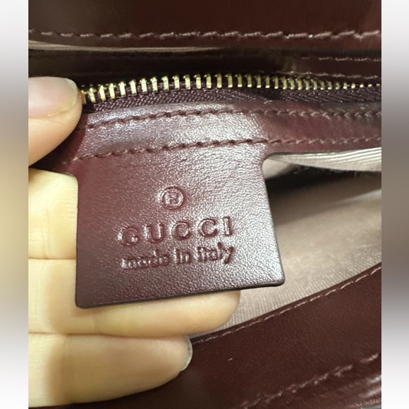 Gucci GG Marmont Burgundy Suede Shoulder Bag Authentic Italy 550126 - Picture 3 of 16